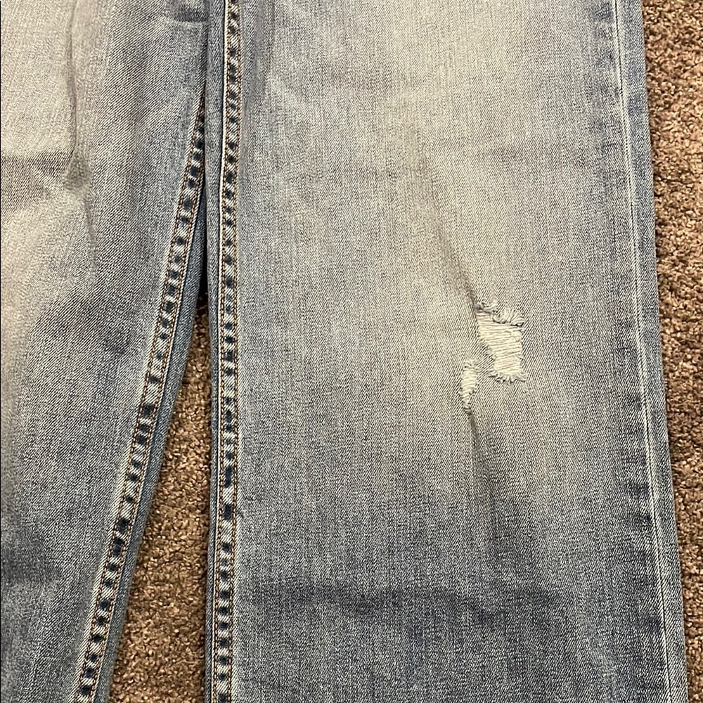 ASKK NY Blue Cropped Straight Leg Jeans size 8 - Picture 9 of 14